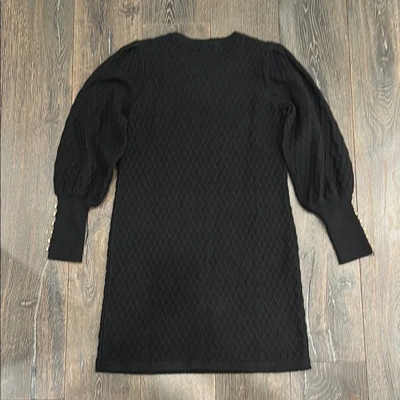 Lilly Pulitzer Black Knit Dress with Gold Button Accents - Picture 3 of 6